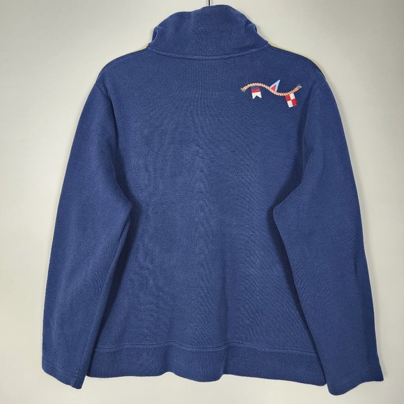 Breckenridge Sea Helm Knit Turtleneck Sweater Mens Medium Long Sleeve Full Zip - Picture 2 of 11